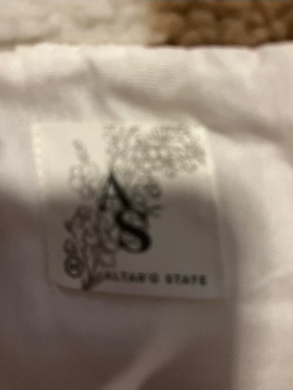 Altar'd State Brown & Cream Checkered Sherpa Vest - Picture 2 of 2